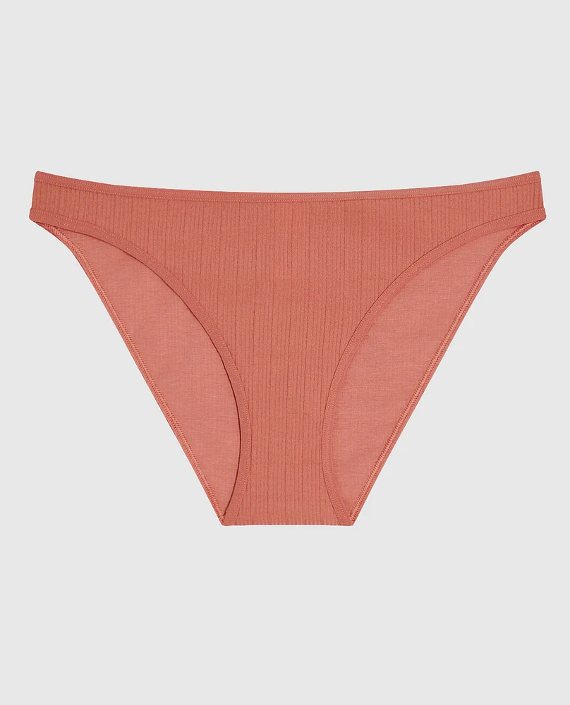 Ribbed Bikini Panty Rosy Blush