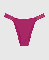 Cheeky Panty with Logo Band Outrageous Pink