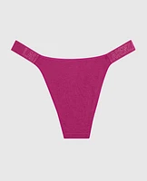 Cheeky Panty with Logo Band Outrageous Pink