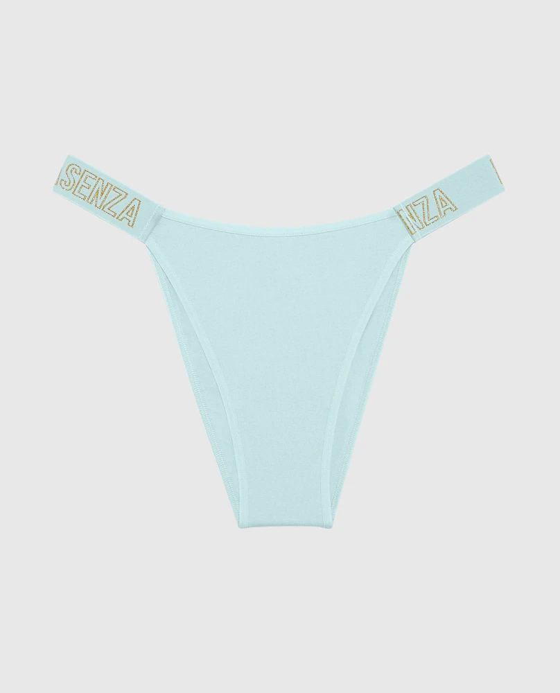 Culotte cheeky avec bande à logo bleu de méthylène