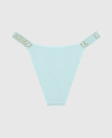 Culotte cheeky avec bande à logo bleu de méthylène