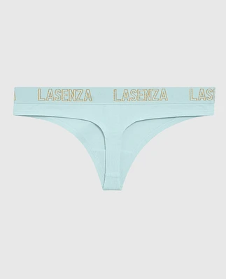 Thong Panty with Logo Band Vista Blue