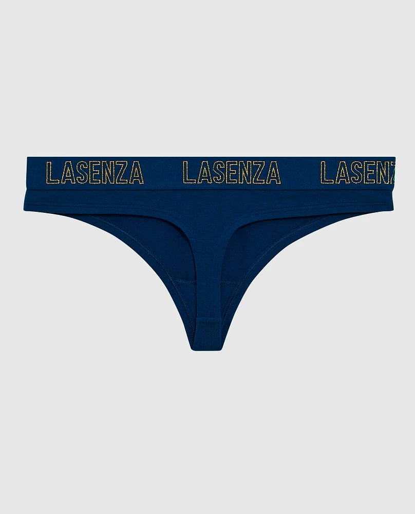 Thong Panty with Logo Band Ocean Cavern