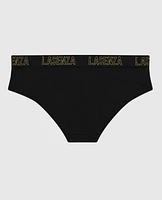 Hipster Panty with Logo Band Smoulder Black