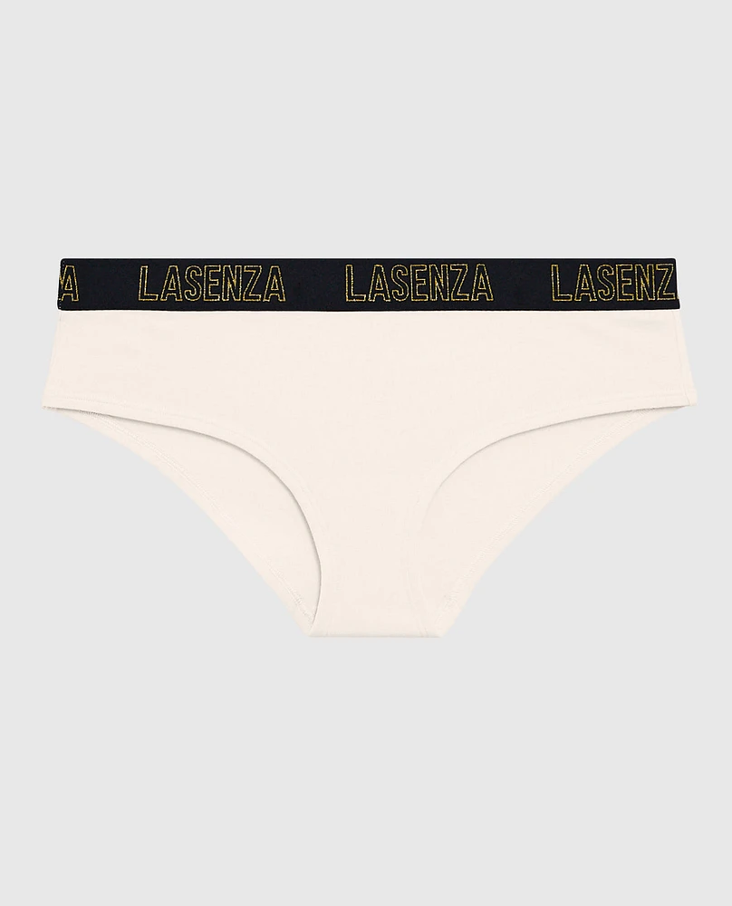 Hipster Panty with Logo Band Ivory Dawn