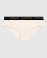 Hipster Panty with Logo Band Ivory Dawn