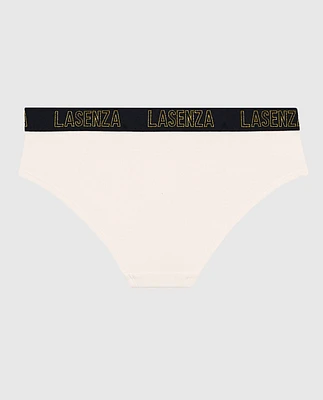 Hipster Panty with Logo Band Ivory Dawn