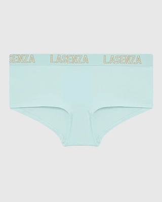 Boyshort Panty with Logo Band Vista Blue