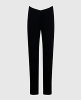 Ribbed Pajama Pant with V-Waist Smoulder Black