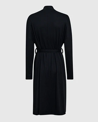 Long Sleeve Jersey Robe Smoulder Black