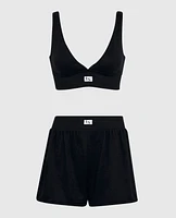 Boxer Short with Logo Smoulder Black