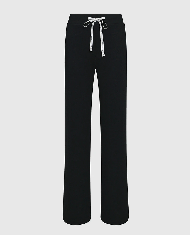 Pajama Pant with Logo Drawstring Smoulder Black