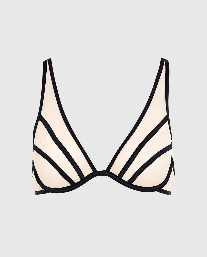 Unlined Lace Bra Ivory Dawn