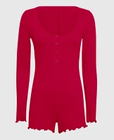 Long Sleeve Onesie Cosmo Red