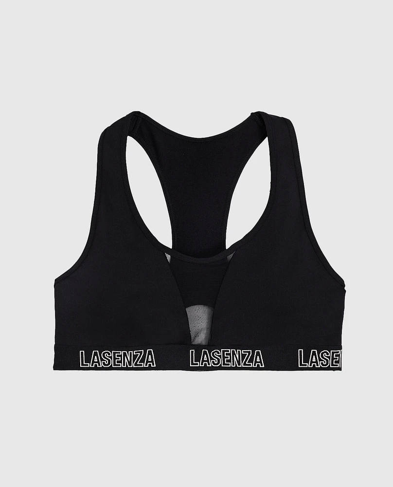 Low Impact Logo Sports Bra Black