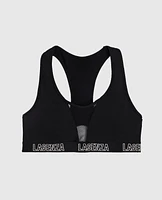 Low Impact Logo Sports Bra Black