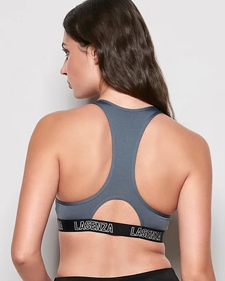 Low Impact Logo Sports Bra Stormy Weather