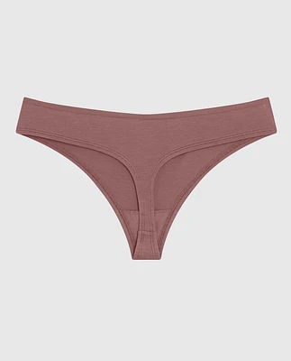 Thong Panty with Bow Dusty Cedar