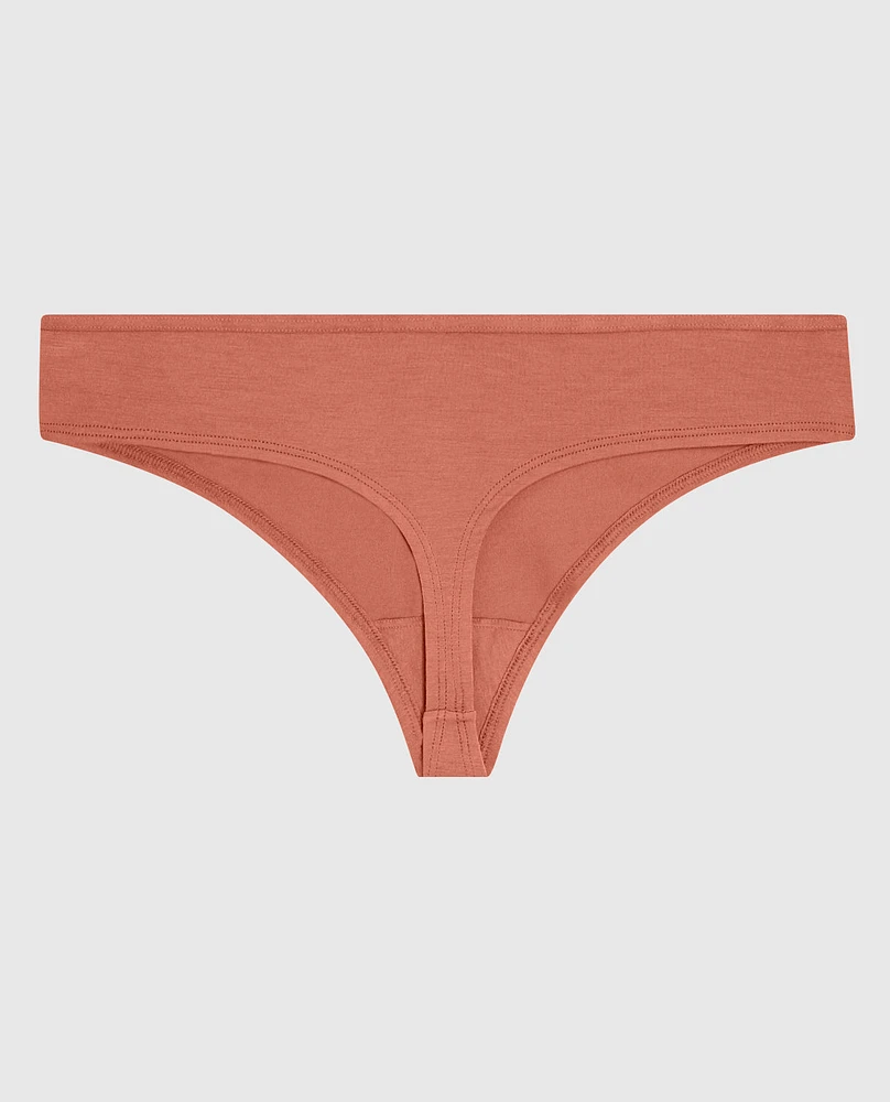 Thong Panty with Bow Rosy Blush