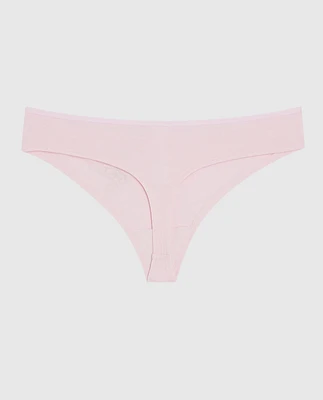 Tanga avec boucle rose indiscret