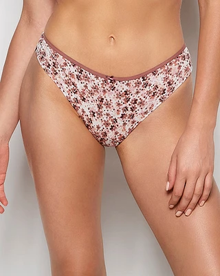 Thong Panty with Bow Spring Floral