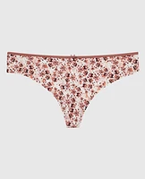 Thong Panty with Bow Spring Floral