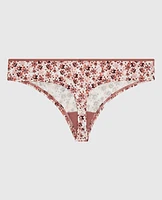 Thong Panty with Bow Spring Floral