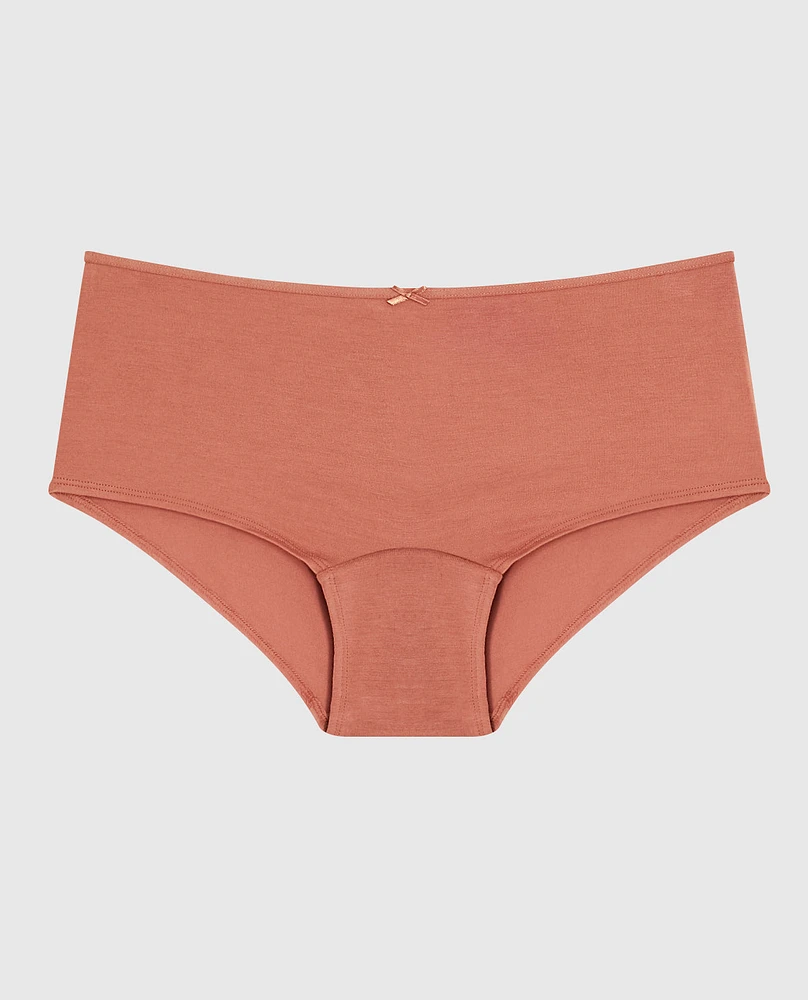 Culotte garçonne avec boucle rose subtil