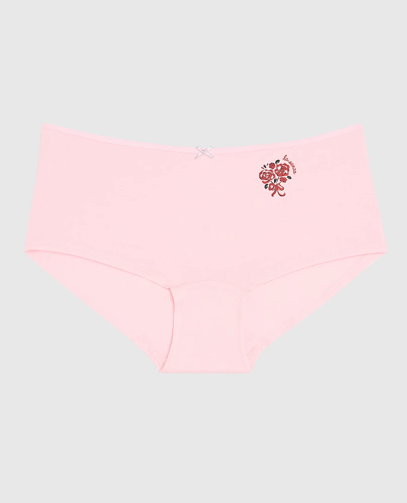 Boyshort Panty with Bow Pink-A-Boo