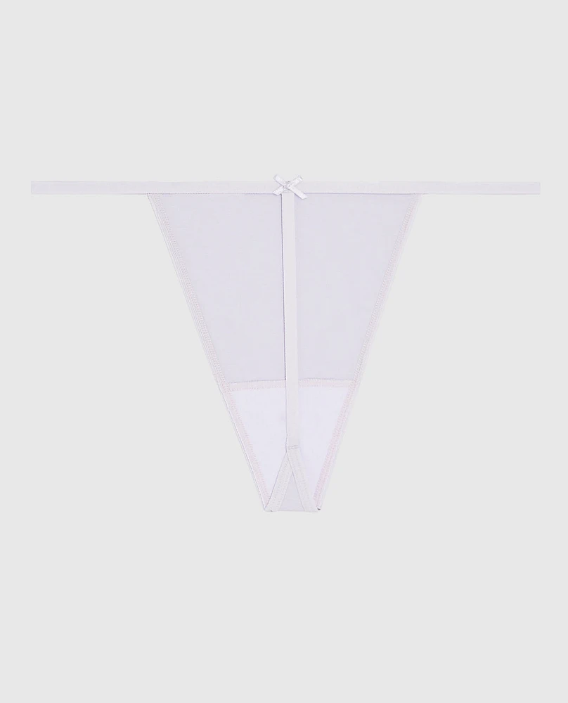 G-String Panty with Bow Lavender Cake