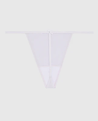 G-String Panty with Bow Lavender Cake