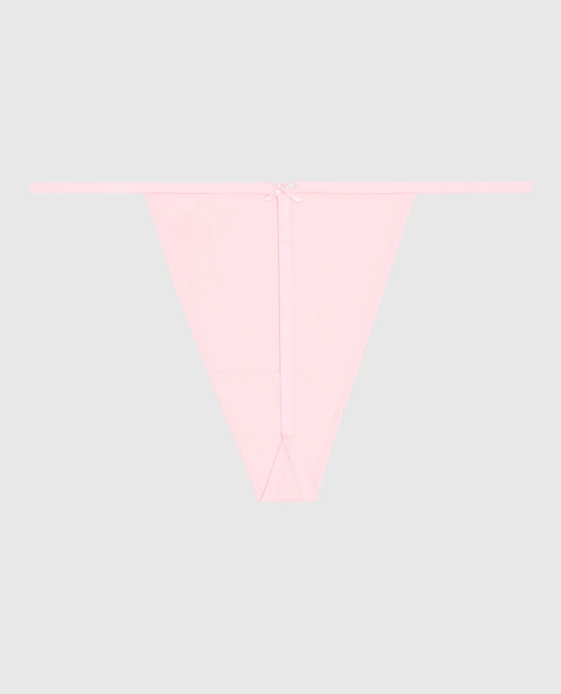 G-String Panty with Bow Pink-A-Boo