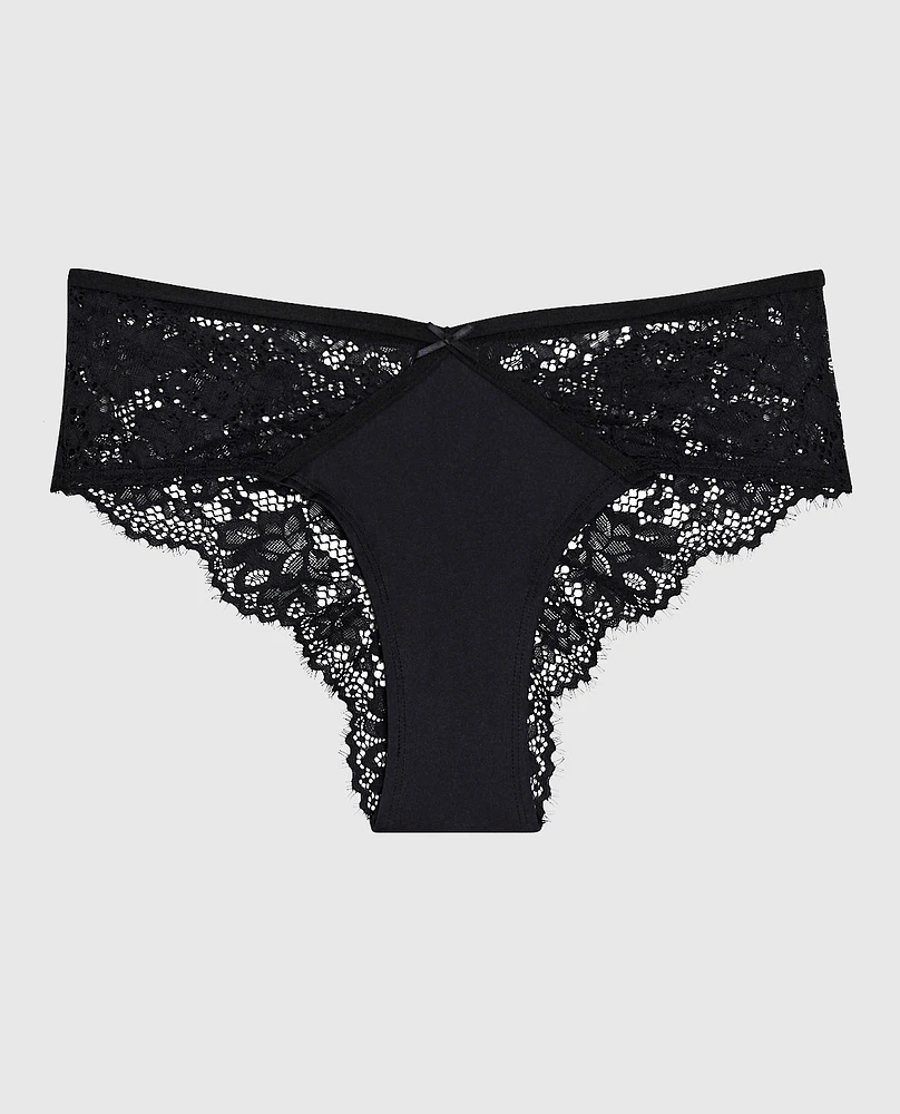 Lace Cheeky Panty Black