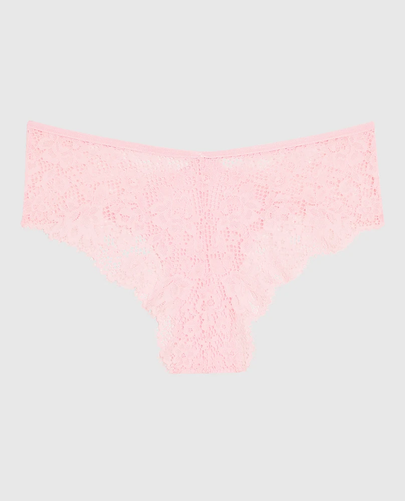 Lace Cheeky Panty Pink-A-Boo