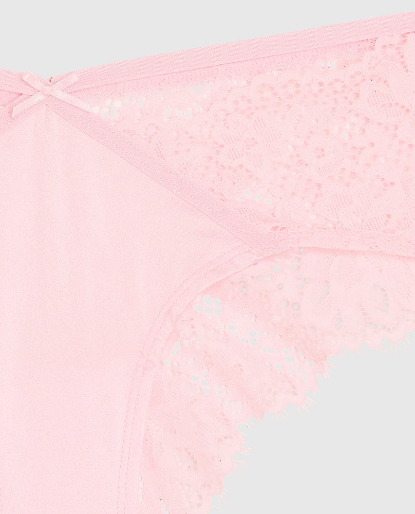 Lace Cheeky Panty Pink-A-Boo