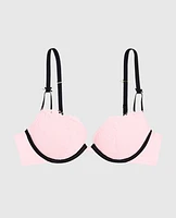 Allover Lace Push Up Bra Pink-A-Boo