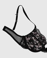 Up 2 Cup Lace Bra Black and Pink