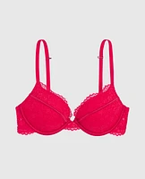 Up 2 Cup Lace Bra Cosmo Red