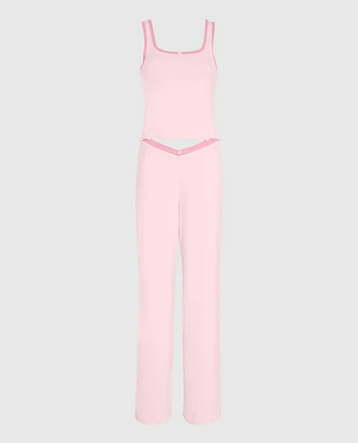 Pajama Pant with Rosette Pink