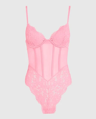 Lightly Lined Lace Bodysuit Make Me Blush