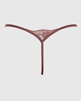 G-String Panty with Cut-Outs Dusty Cedar