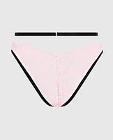 Cheeky Panty with Garter Pink-A-Boo