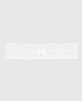 Ruffle Thigh Garter in Ivory