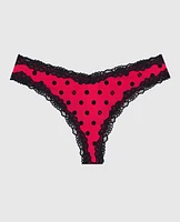 Thong Panty with Lace LS Dot