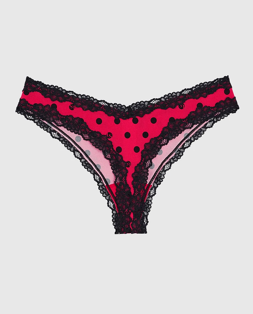 Thong Panty with Lace LS Dot