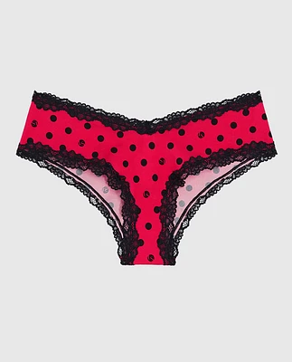 Culotte Cheeky avec dentelle à pois LS