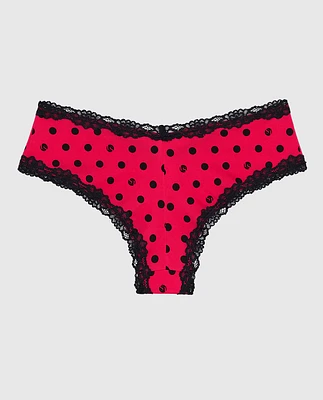 Culotte Cheeky avec dentelle à pois LS