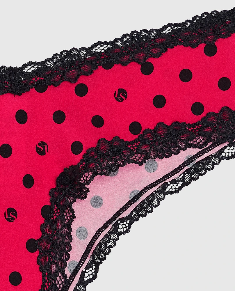 Cheeky Panty with Lace LS Dot