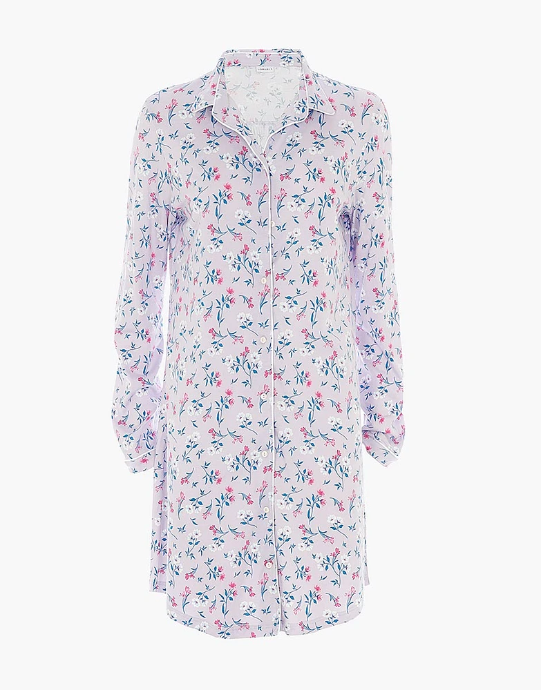 Chemise de nuit Lovable avec imprimé floral et passepoil