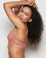 Unlined Lace Demi Bra Rosy Blush